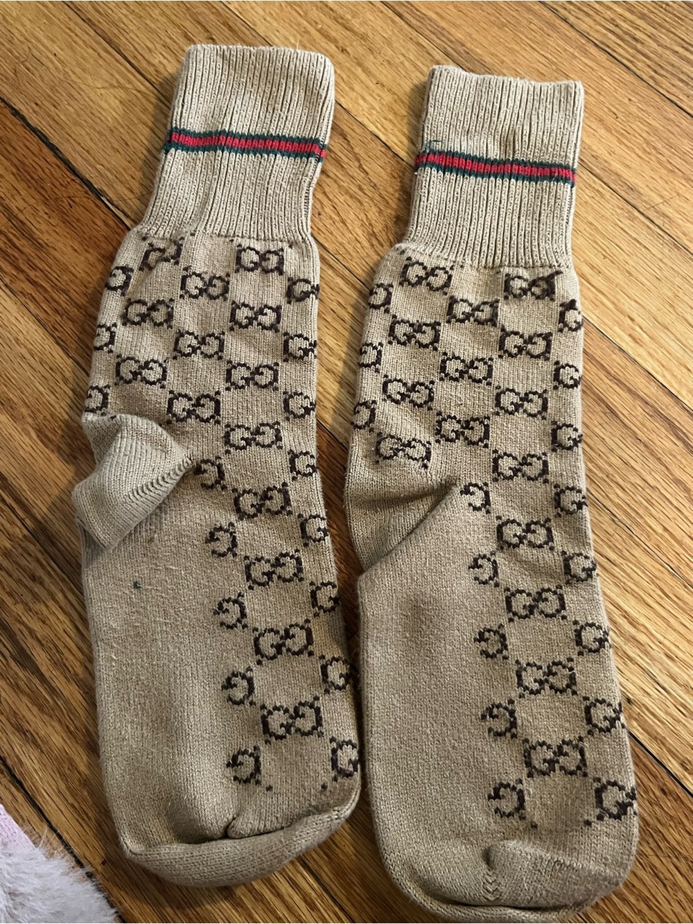 Designer-Inspired Beige Patterned Men's Socks
